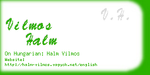vilmos halm business card